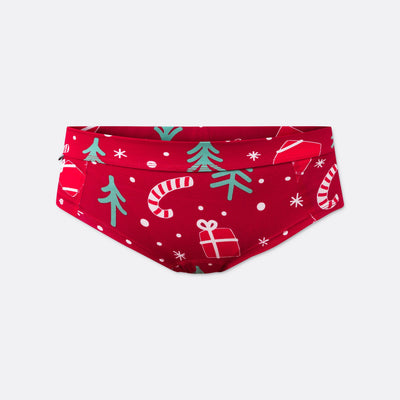 Red Christmas Pattern Hipsters