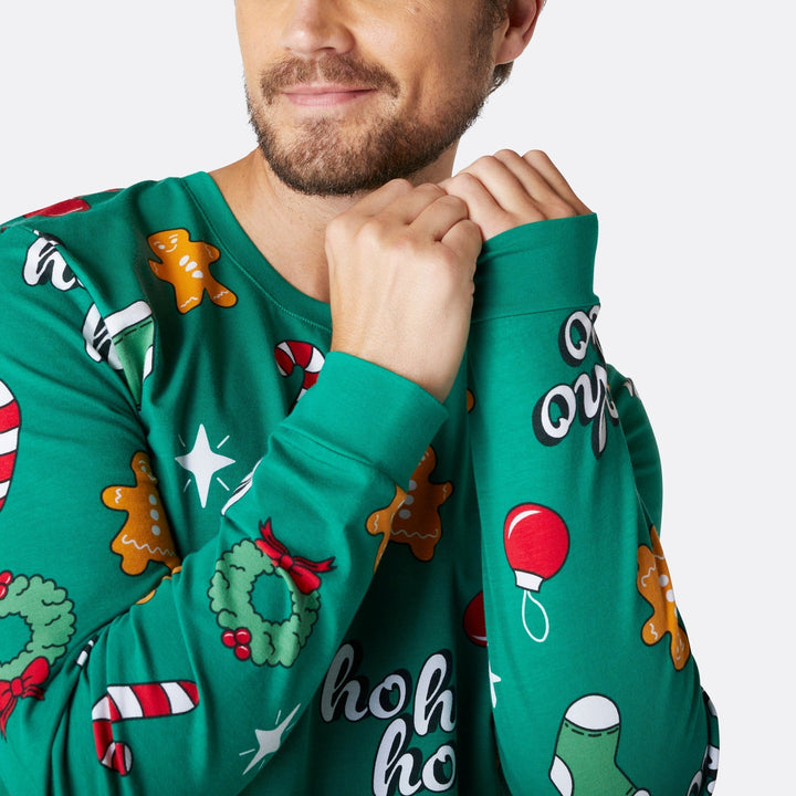 Green Hohoho Christmas Pyjamas Family