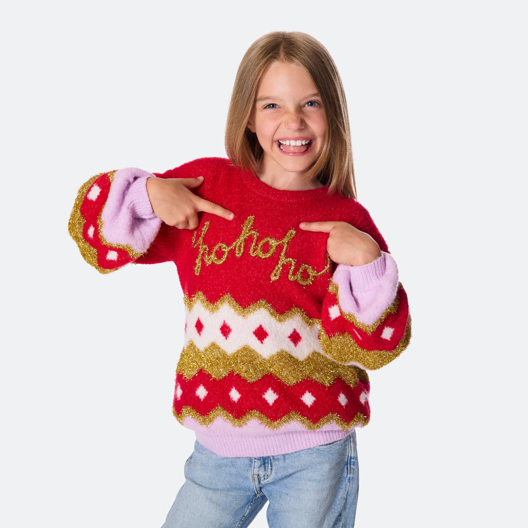 Kids' Hohoho Oversized Christmas Sweater