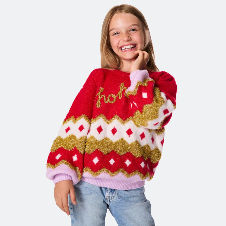 Kids' Hohoho Oversized Christmas Sweater
