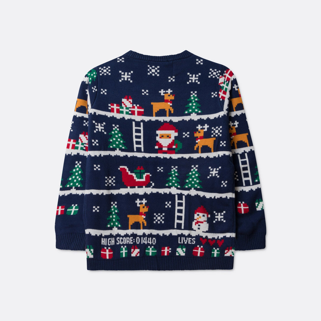 Kids' Retro Video Game Christmas Sweater