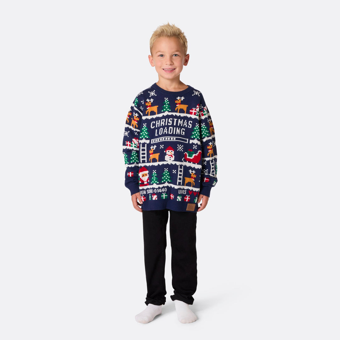 Kids' Retro Video Game Christmas Sweater