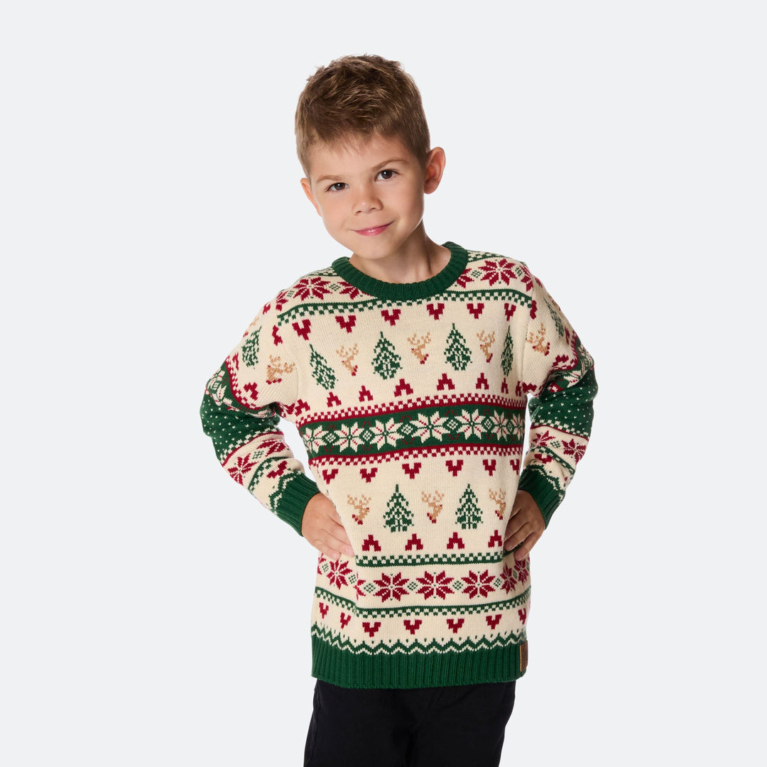Kids' Retro Christmas Tree Christmas Sweater