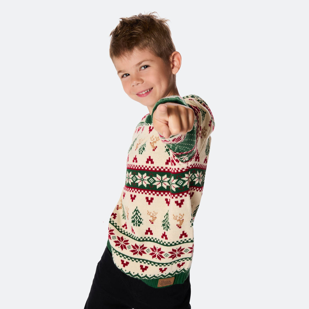 Kids' Retro Christmas Tree Christmas Sweater