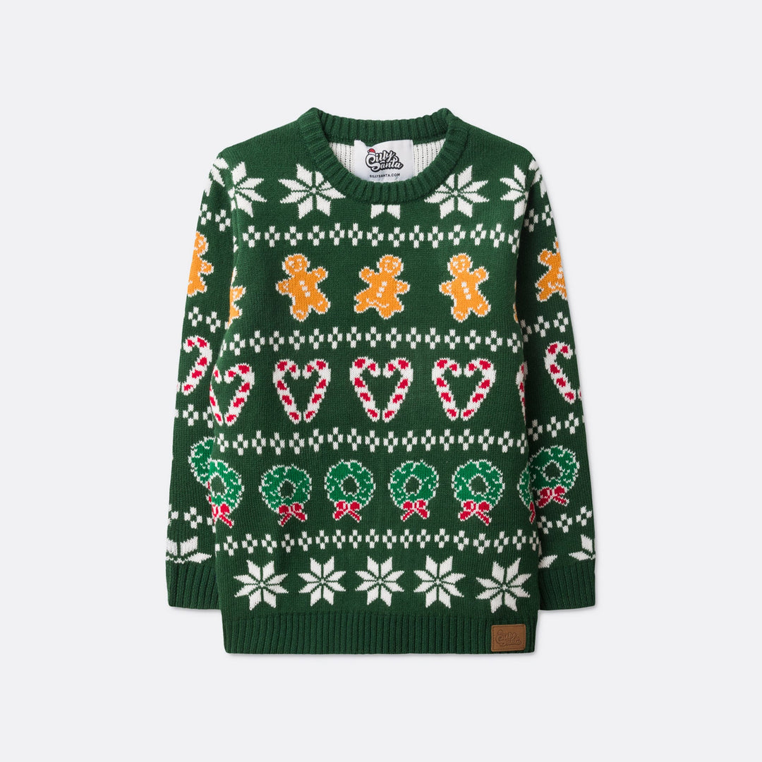 Kids' Family Green Christmas Sweater