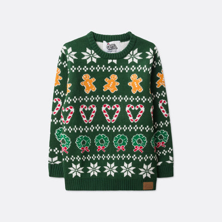 Kids' Family Green Christmas Sweater