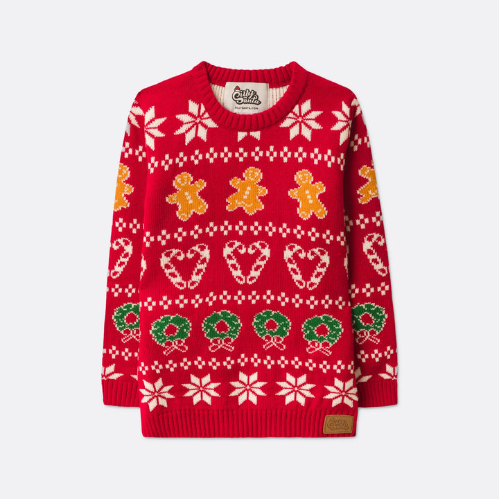 Kids' Classic Knit Red Christmas Sweater