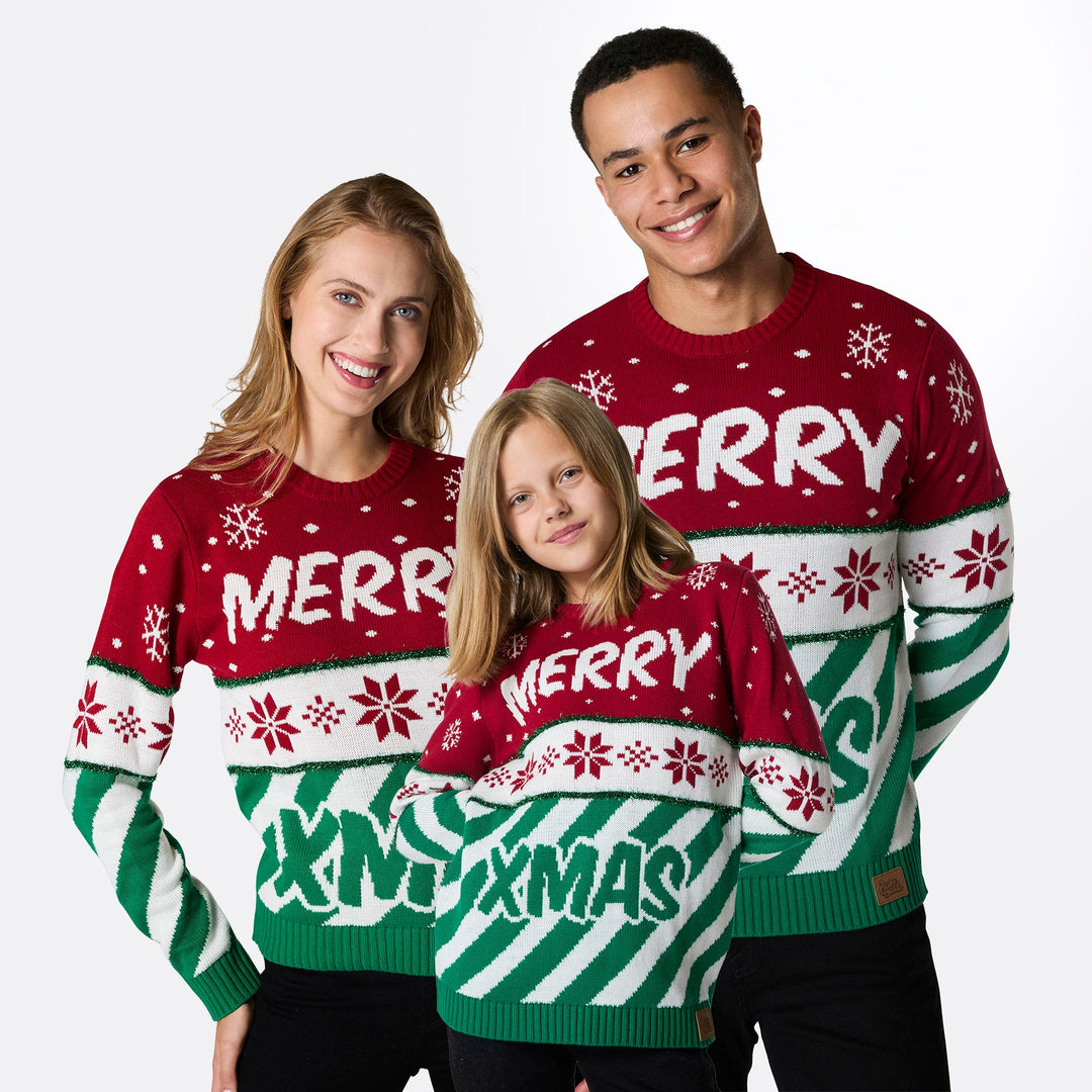 Merry Xmas Matching Family Christmas Sweaters