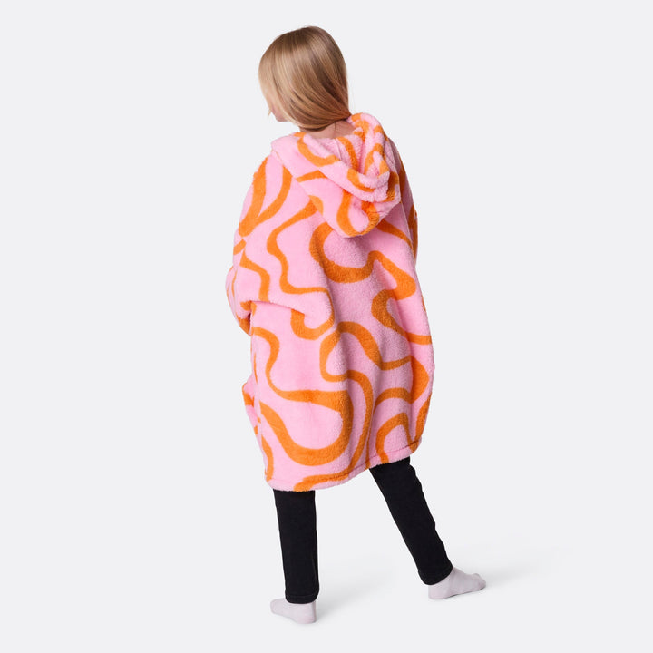 Kids' Pink Wavy Teddy HappyHoodie