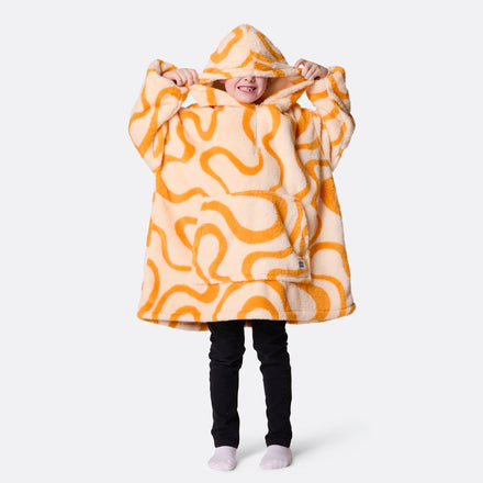 Kids' Yellow Wavy Teddy HappyHoodie