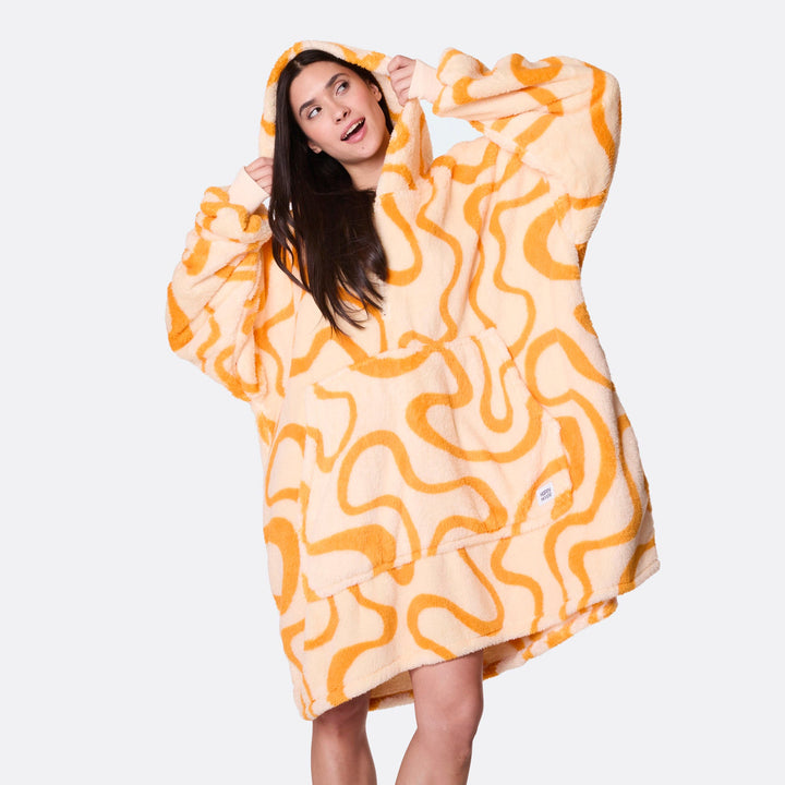 Yellow Wavy Teddy HappyHoodie