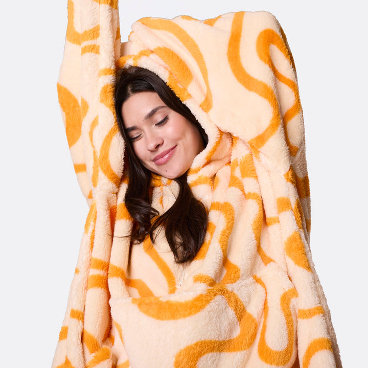 Yellow Wavy Teddy HappyHoodie