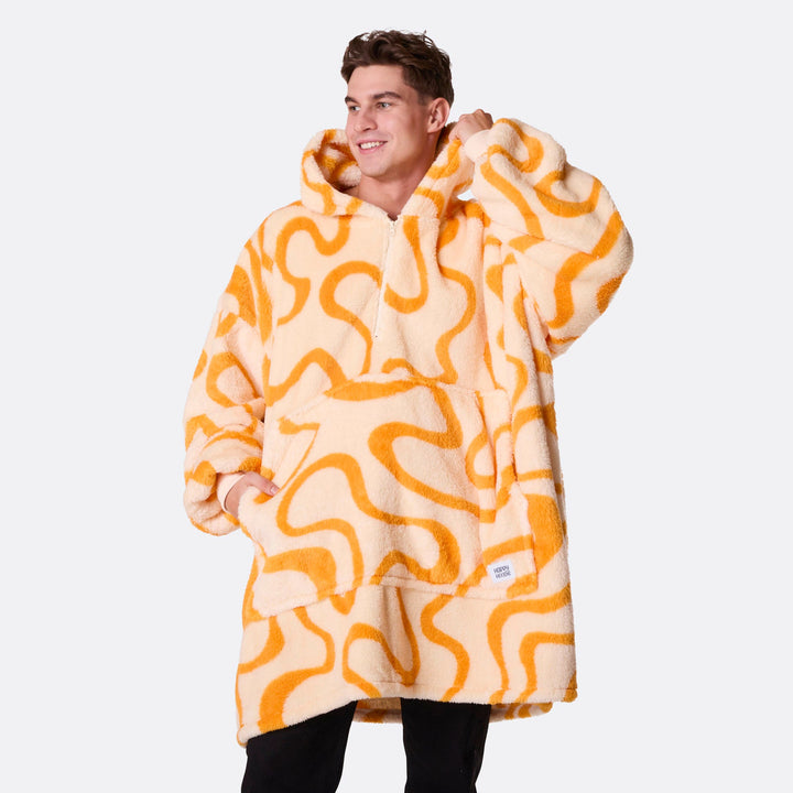 Yellow Wavy Teddy HappyHoodie