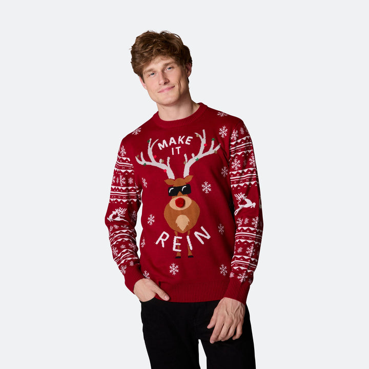 Men's Make it Rein Christmas Sweater