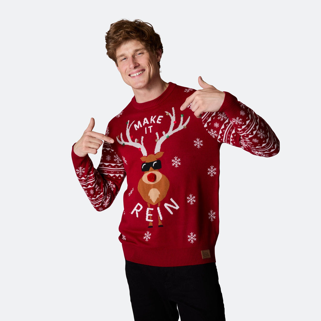 Men's Make it Rein Christmas Sweater