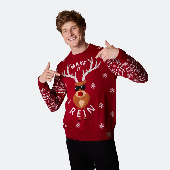 Men's Make it Rein Christmas Sweater