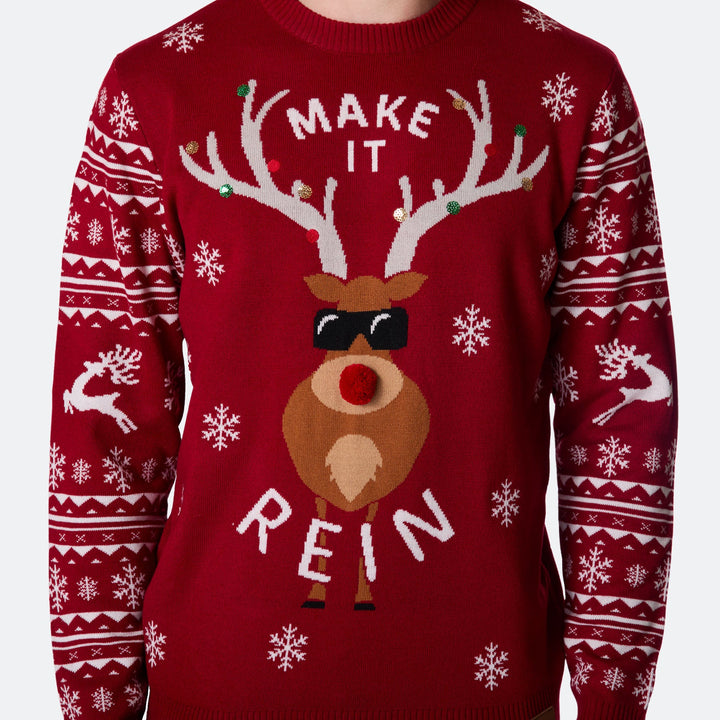 Men's Make it Rein Christmas Sweater