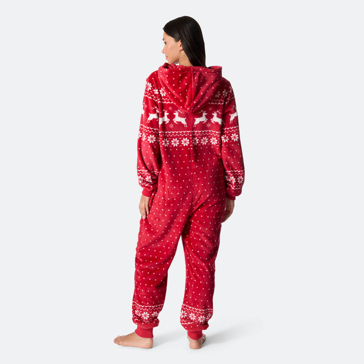 Women's Red Christmas Onesie