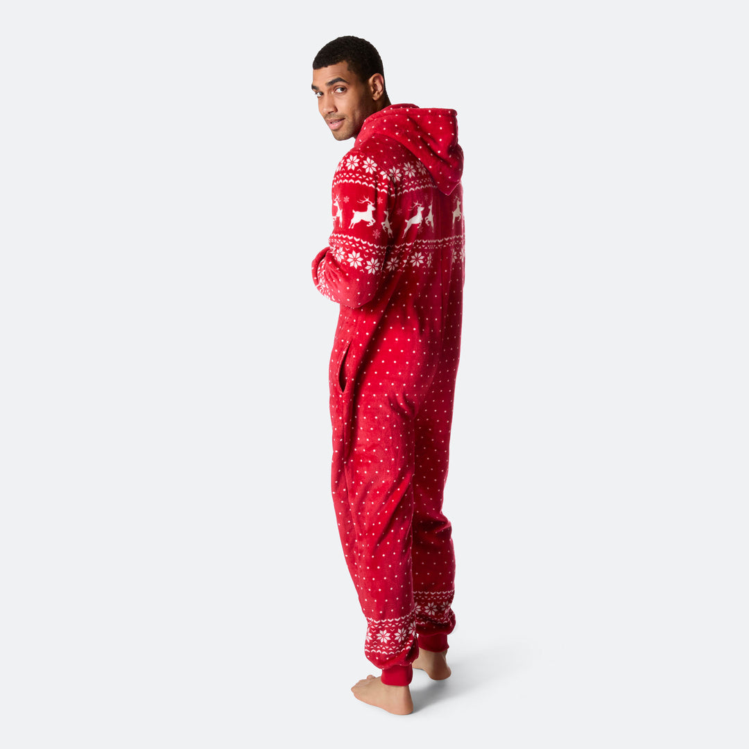 Men's Red Christmas Onesie