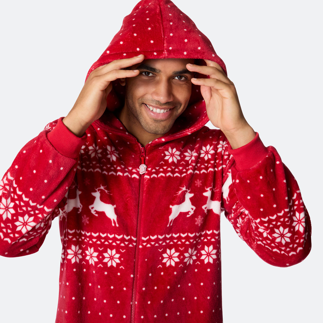 Men's Red Christmas Onesie