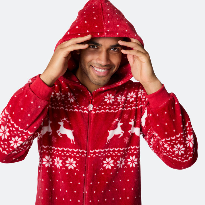 Men's Red Christmas Onesie