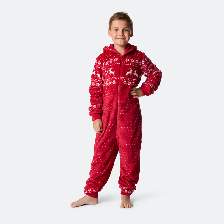 Kids' Red Christmas Onesie