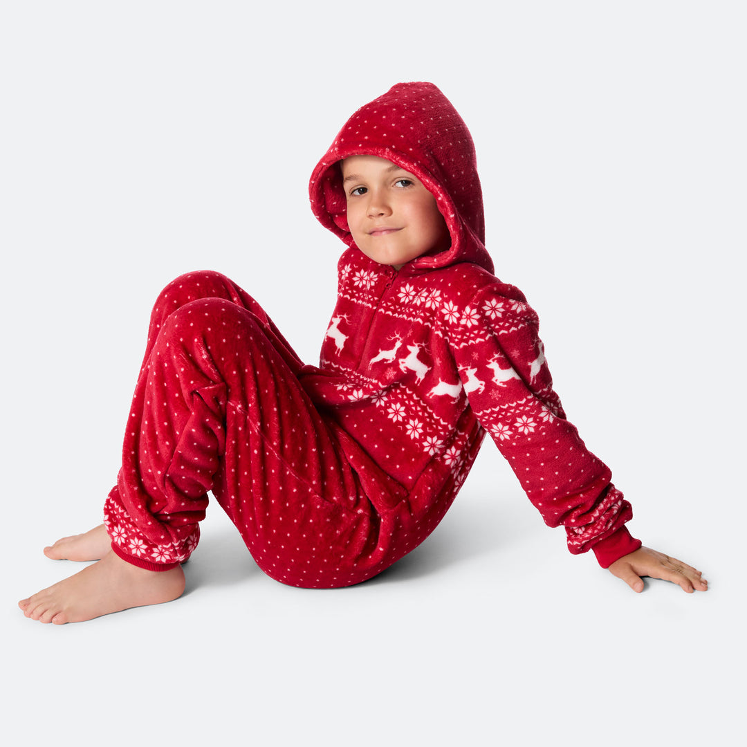 Kids' Red Christmas Onesie