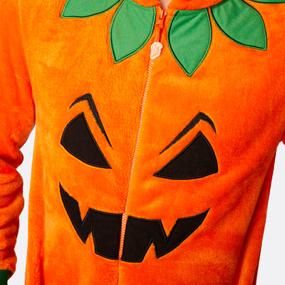 Men's Halloween Pumpkin Onesie