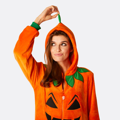 Women's Halloween Pumpkin Onesie
