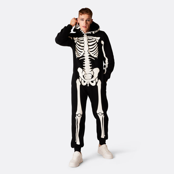 Mens Skeleton Halloween Onesie