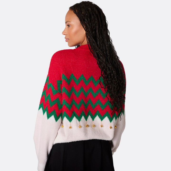 Women's Jingle Bells Oversized Christmas Sweater