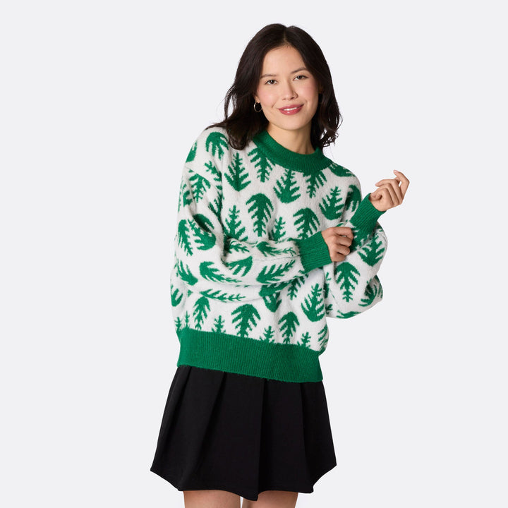 Women's Christmas Trees Oversized Christmas Sweater