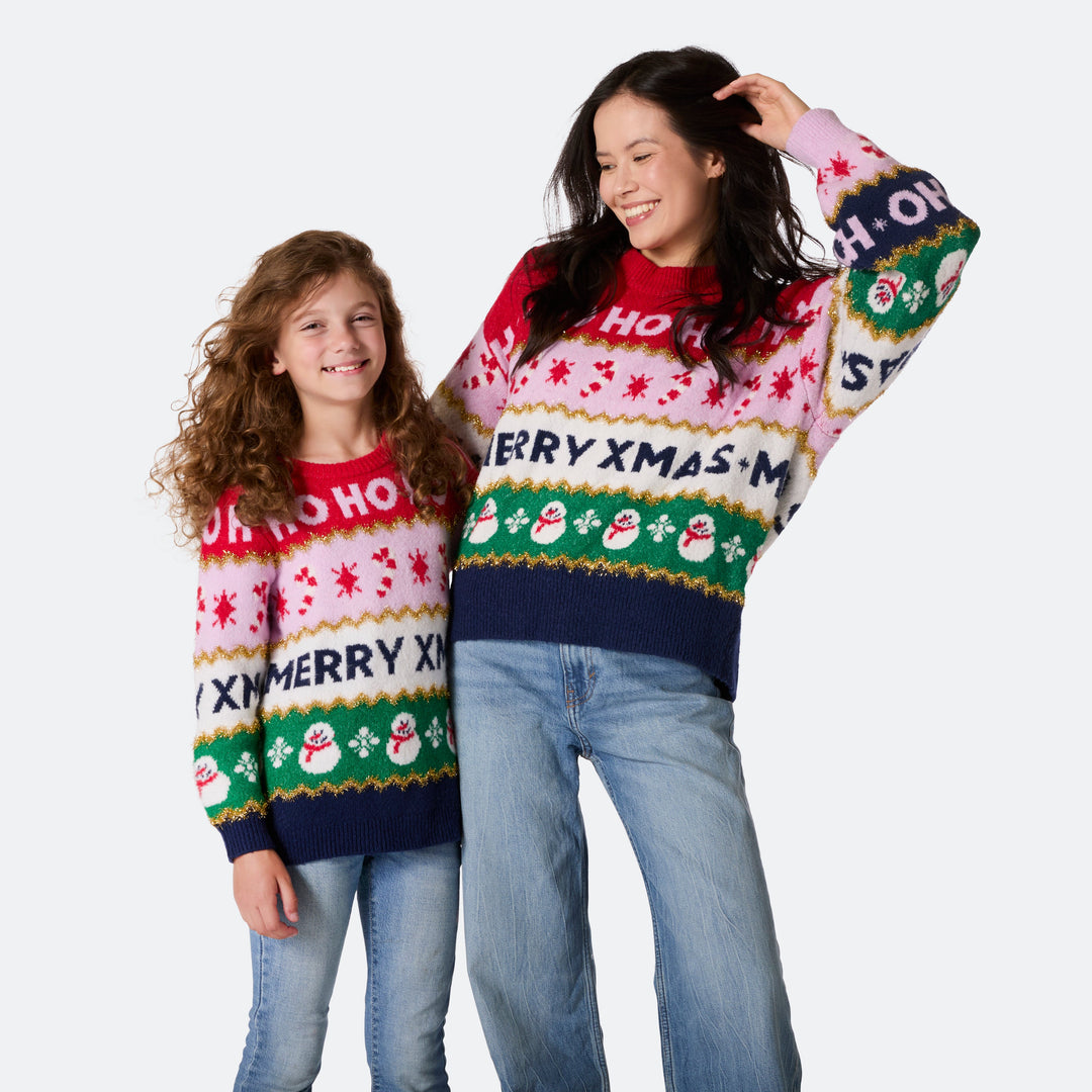 Striped Oversized Matching Family Christmas Sweaters