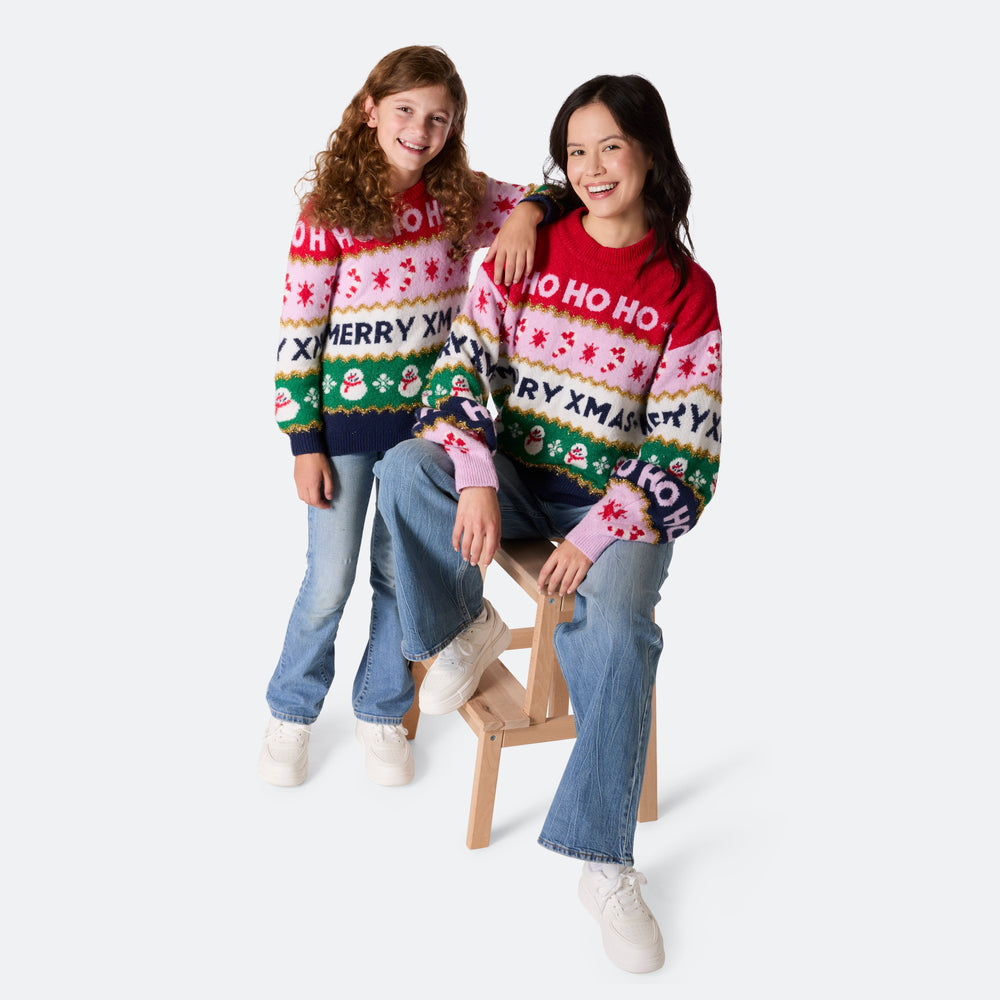 Striped Oversized Matching Family Christmas Sweaters