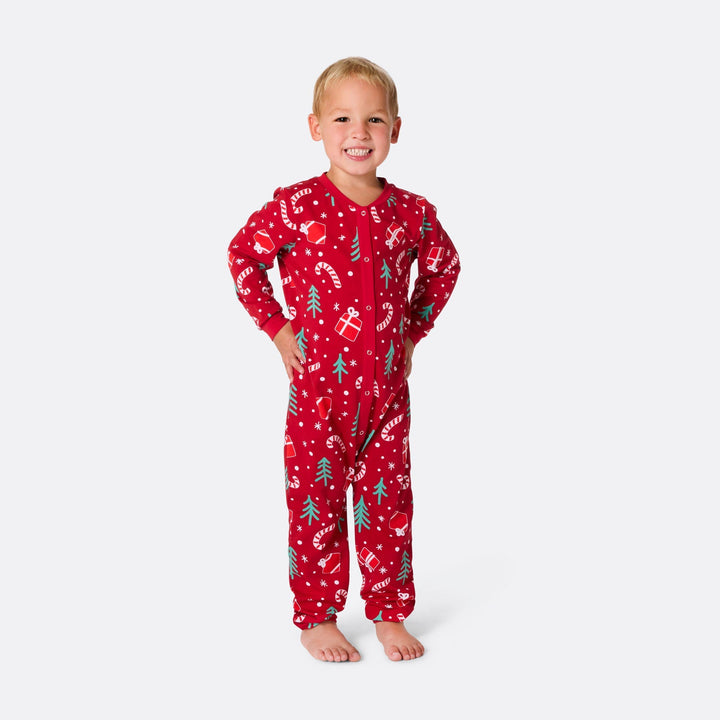 Red Christmas Pattern Christmas Pyjamas Family