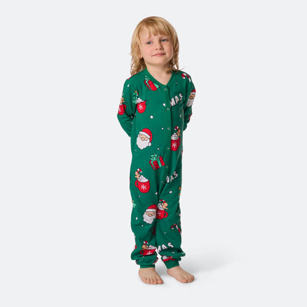 Kids' Green Xmas Overall Christmas Pyjamas