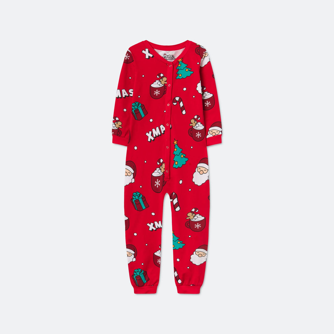 Kids' Red Xmas Overall Christmas Pyjamas