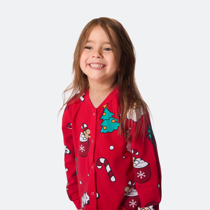 Kids' Red Xmas Overall Christmas Pyjamas