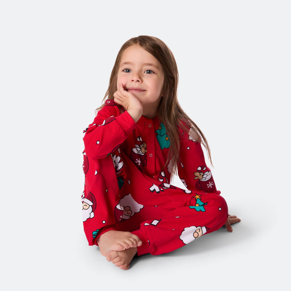 Kids' Red Xmas Overall Christmas Pyjamas