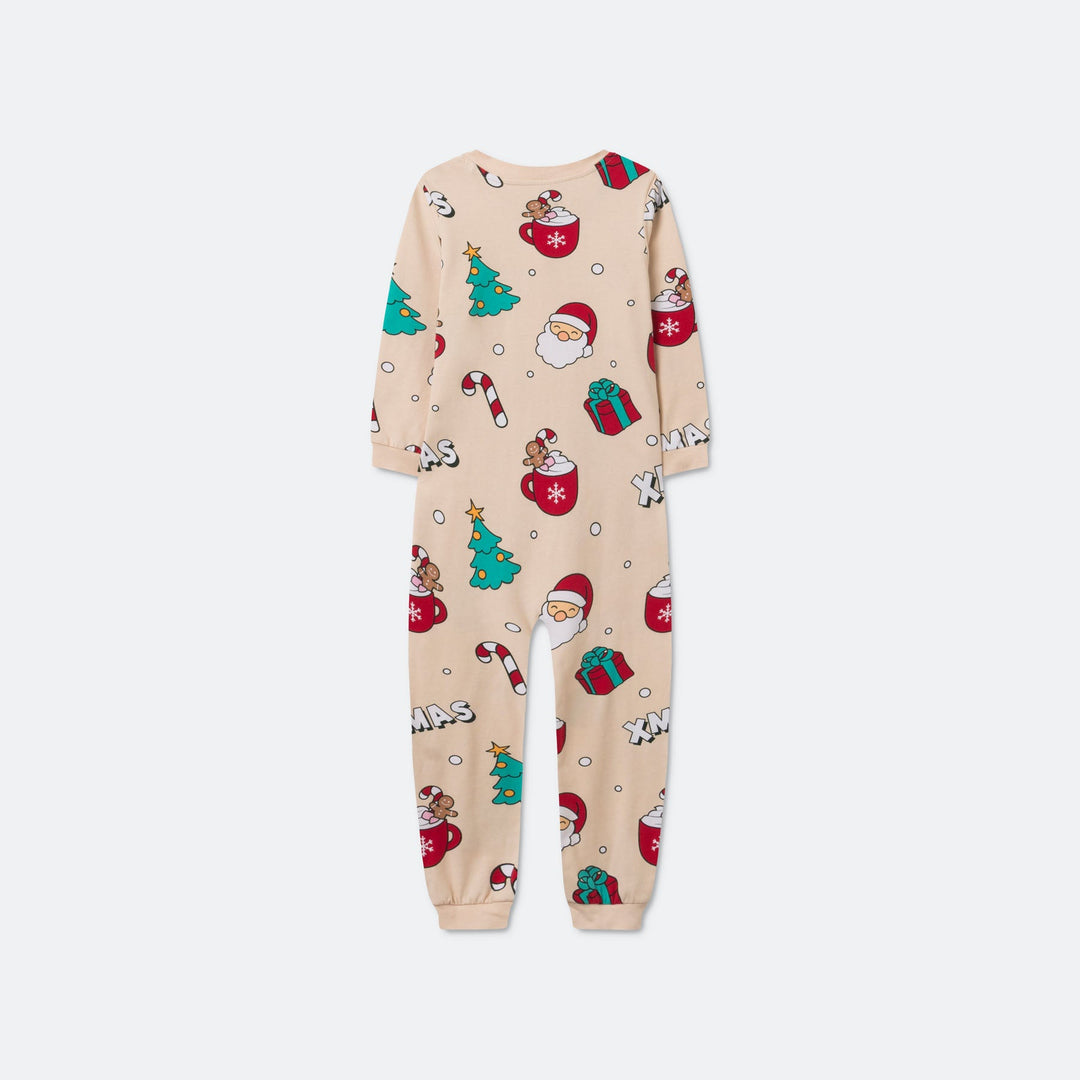 Kids' Beige Xmas Overall Christmas Pyjamas