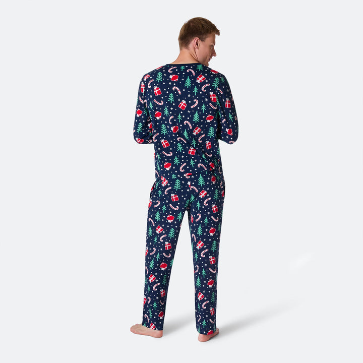 Men's Blue Christmas Pattern Christmas Pyjamas