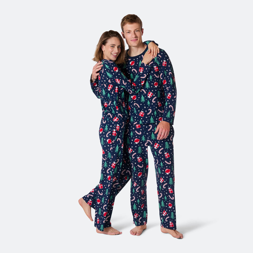Men's Blue Christmas Pattern Christmas Pyjamas