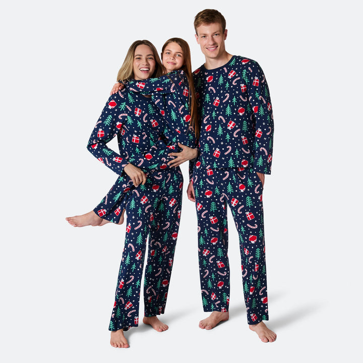 Men's Blue Christmas Pattern Christmas Pyjamas
