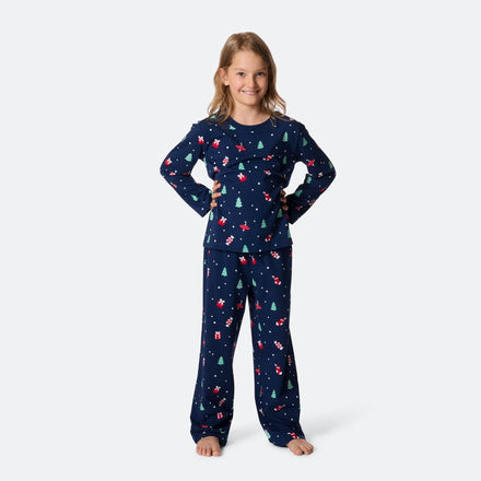 Kids' Blue Christmas Ornament Christmas Pyjamas