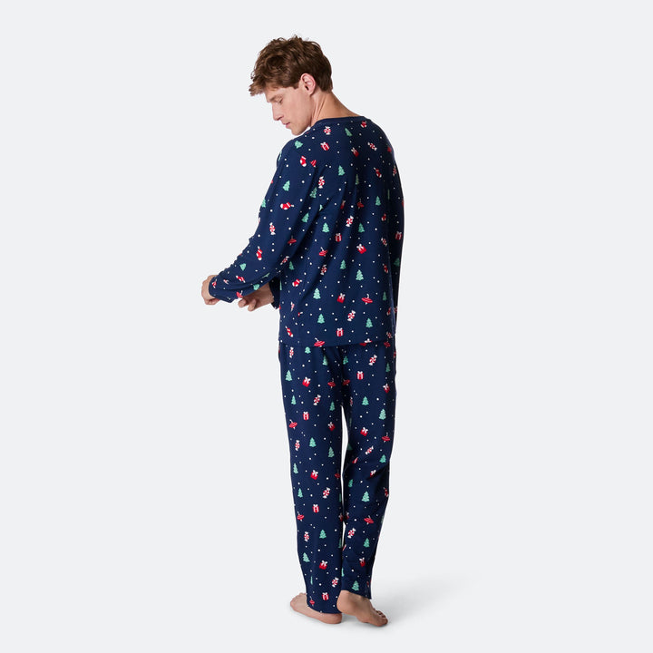 Men's Blue Christmas Ornament Christmas Pyjamas