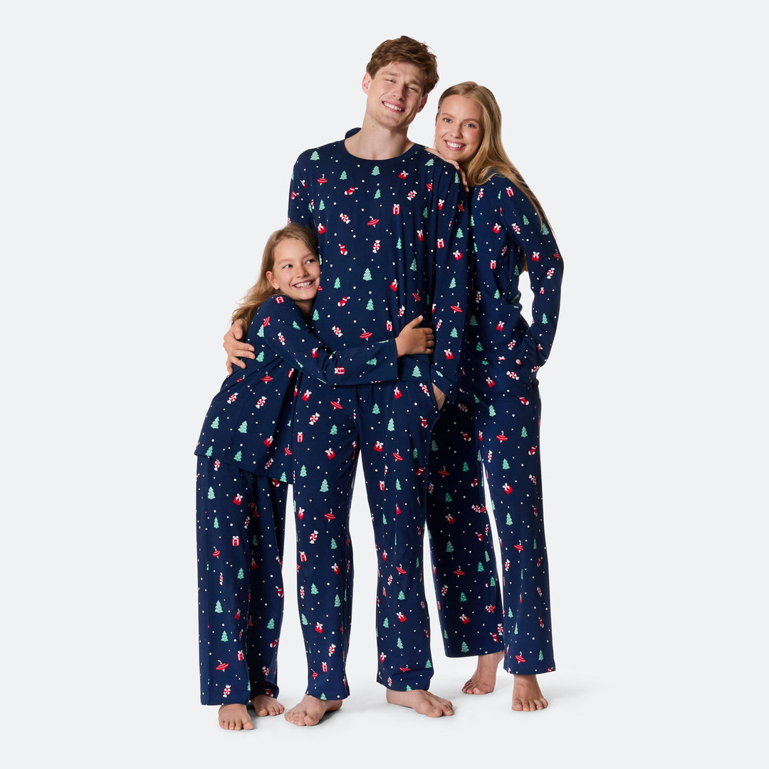 Men's Blue Christmas Ornament Christmas Pyjamas