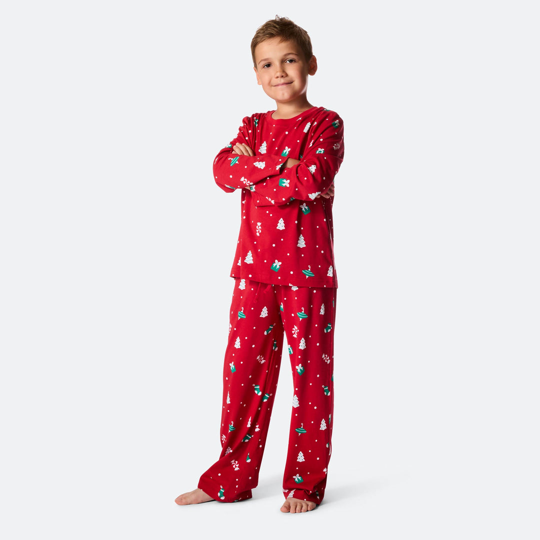 Kids' Red Christmas Ornament Christmas Pyjamas