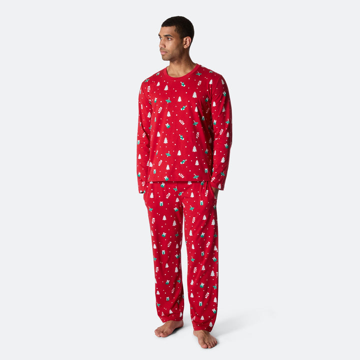 Men's Red Christmas Ornament Christmas Pyjamas