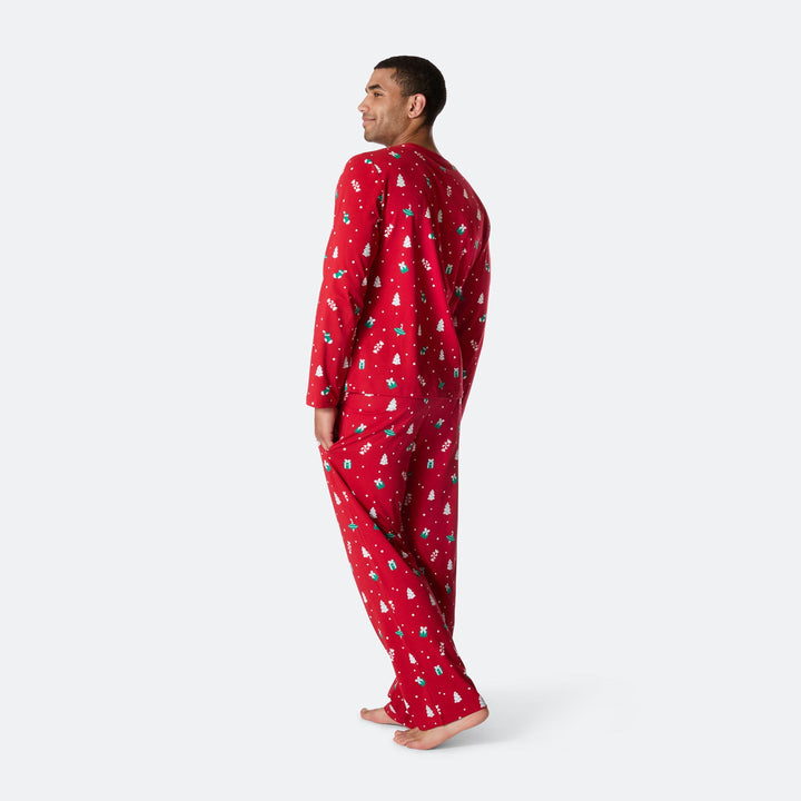 Men's Red Christmas Ornament Christmas Pyjamas