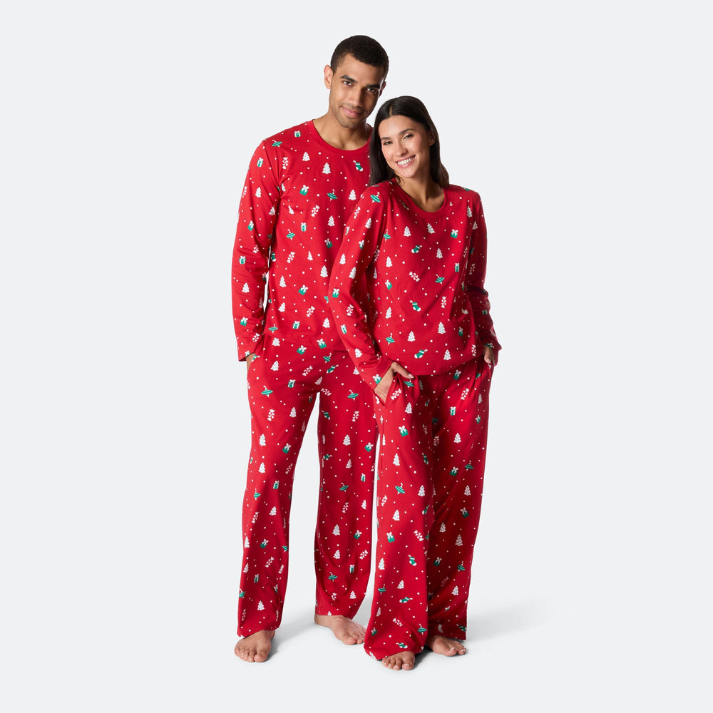 Men's Red Christmas Ornament Christmas Pyjamas